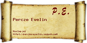Percze Evelin névjegykártya