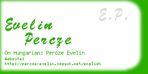 evelin percze business card